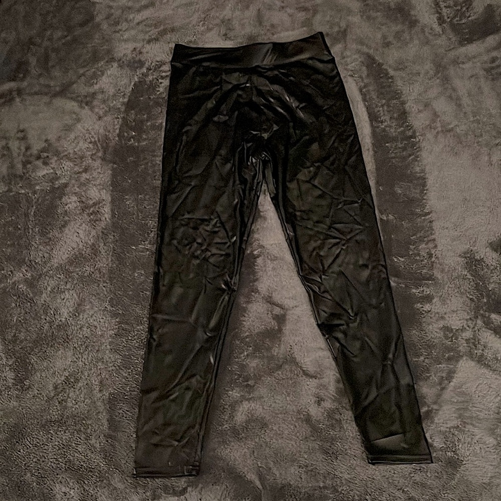 Black Faux Leather Leggings